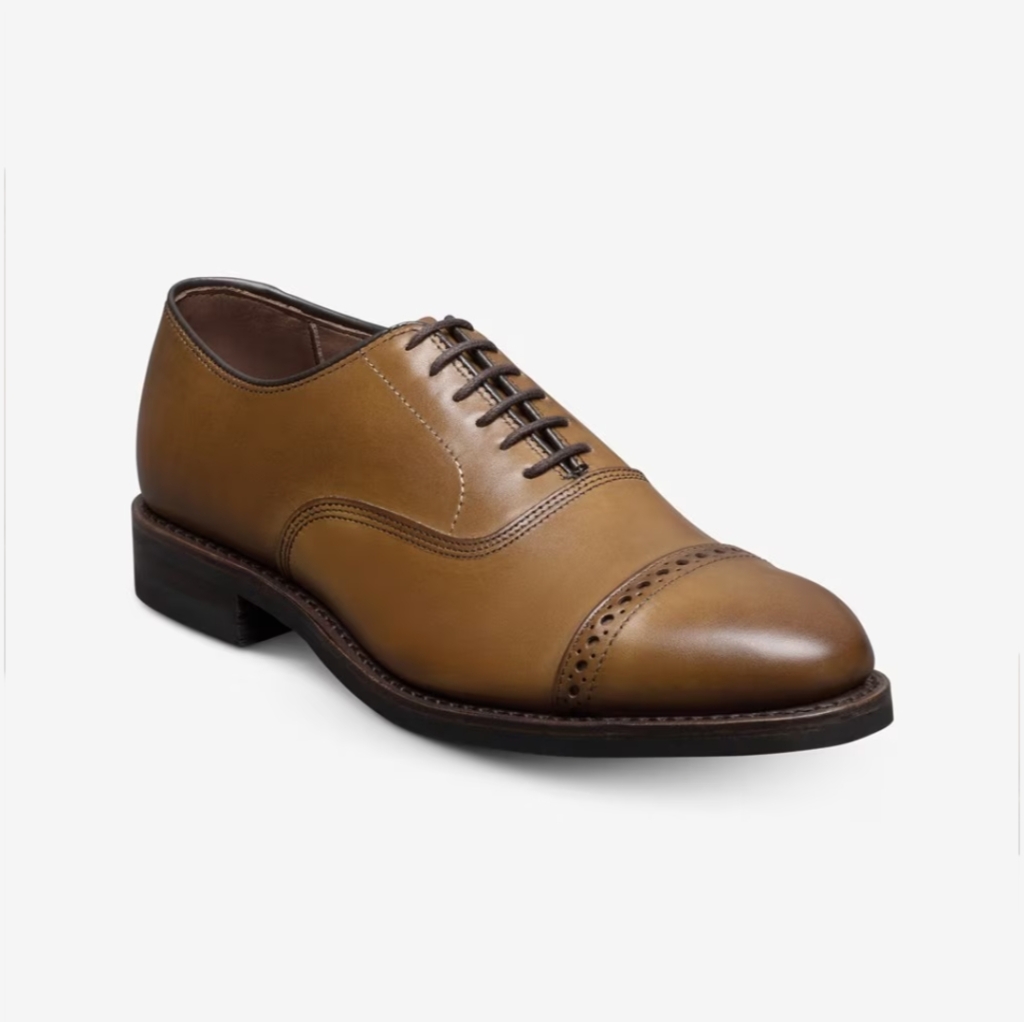 Allen Edmonds Lux Tan Leather Oxford Brogues Size 10